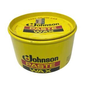 Johnson Paste Wax Vintage 1982  Original Formula 16 oz Tin Discontinued 90% Full